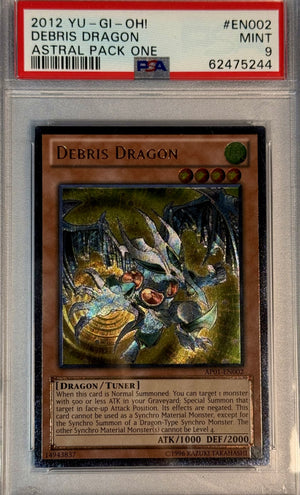 PSA 9 2012 YU-GI-OH! ASTRAL PACK ONE #EN002 DEBRIS DRAGON - ULTIMATE RARE
