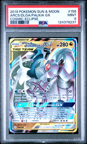 PSA 2019 Arceus/Dialga/Palkia GX (#156) Sun & Moon - Cosmic Eclipse
