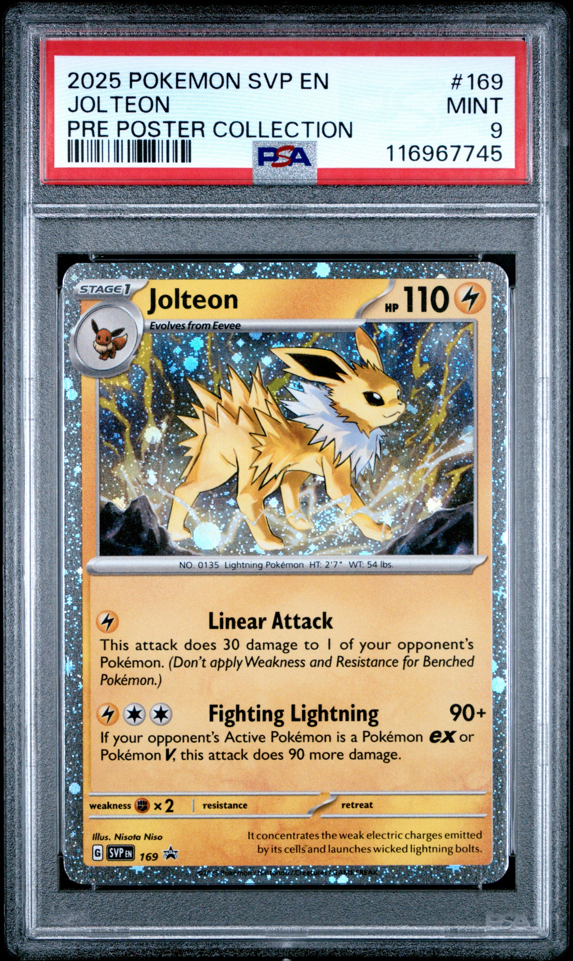 PSA 2025 Jolteon (#169) SV - Black Star Promo