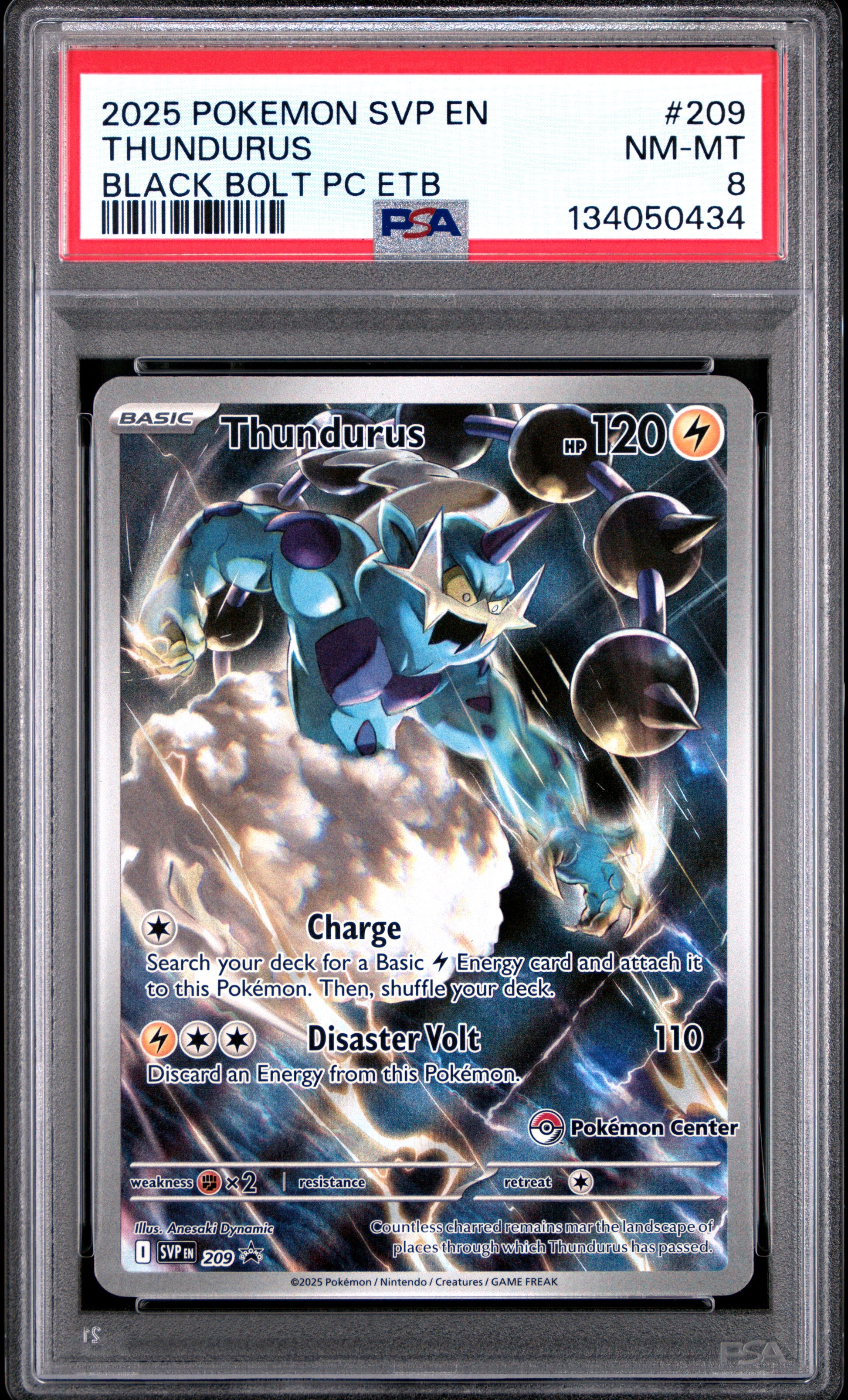 PSA 2025 Thundurus (#209) SV Black Star Promo (PC Exclusive)