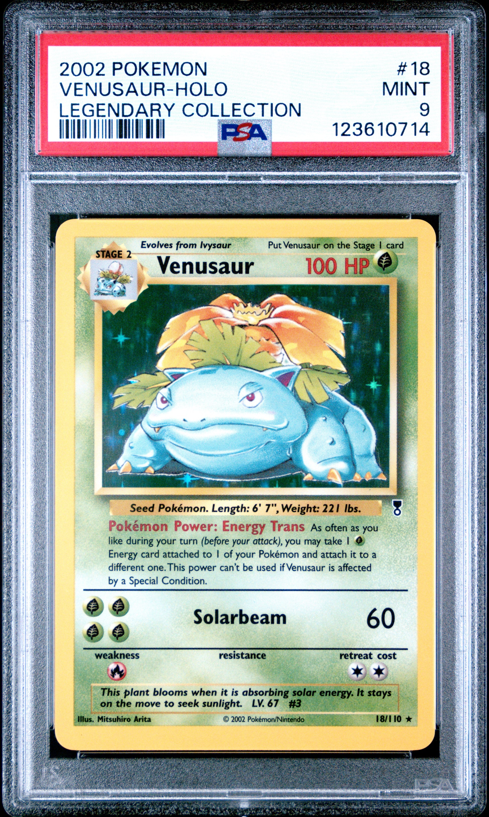 PSA 2002 Venusaur - Holo (#18) '02 Pokemon Legendary Collection