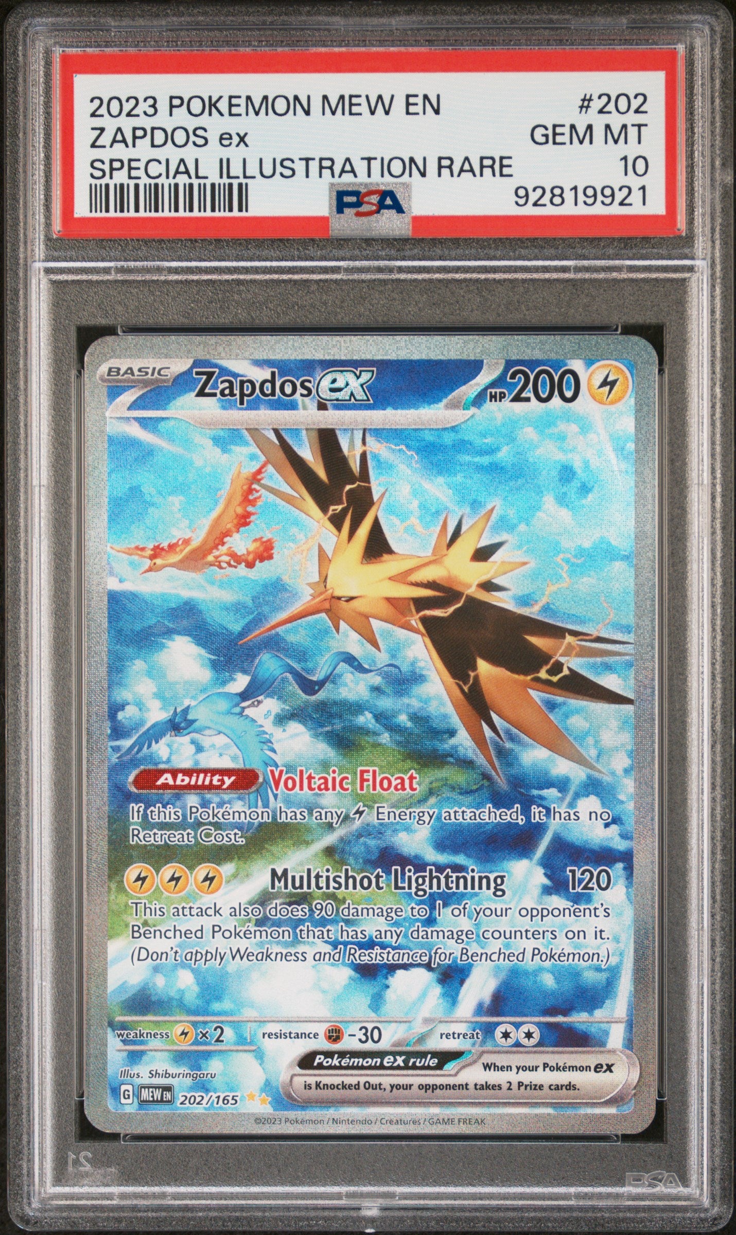 PSA 2023 Zapdos EX (#202) Mew EN - 151