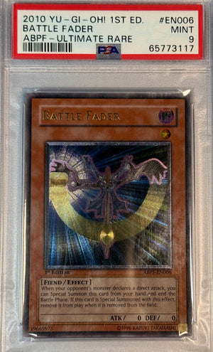 PSA 9 2010 YU-GI-OH! ABPF: ABSOLUTE POWERFORCE #EN006 BATTLE FADER - ULTIMATE RARE