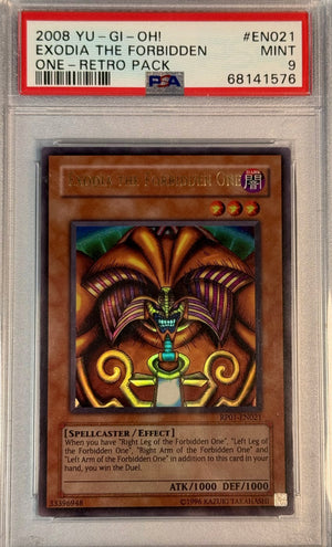 PSA 9 2008 YU-GI-OH! RETRO PACK #EN021 - EXODIA, THE FORBIDDEN ONE