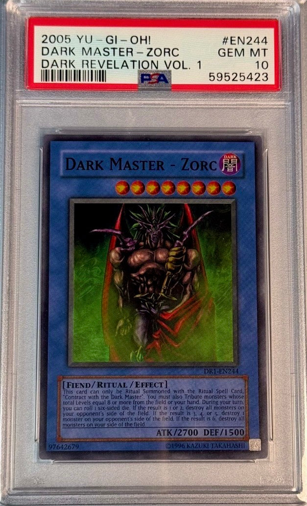 PSA 10 2005 YU-GI-OH! DARK REVELATION VOL. 1 #EN244 DARK MASTER - ZORC (POP 2)