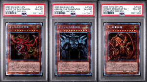 PSA 10 2020 YU-GI-OH! JP PRISMATIC GOD BOX - SET OF 3: SLIFER, OBELISK, RA (SEQUENTIAL SET OF 3)