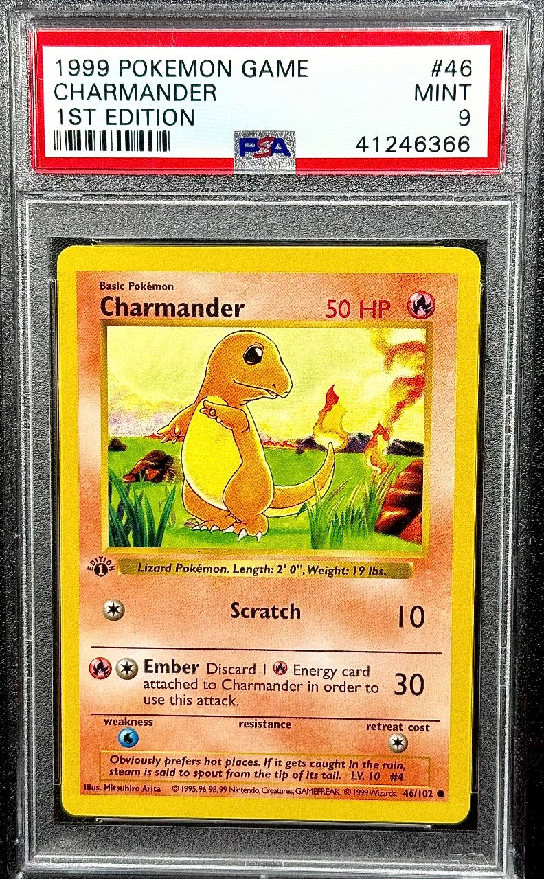 PSA 9 1999 POKEMON CHARMANDER - BASE SET #46