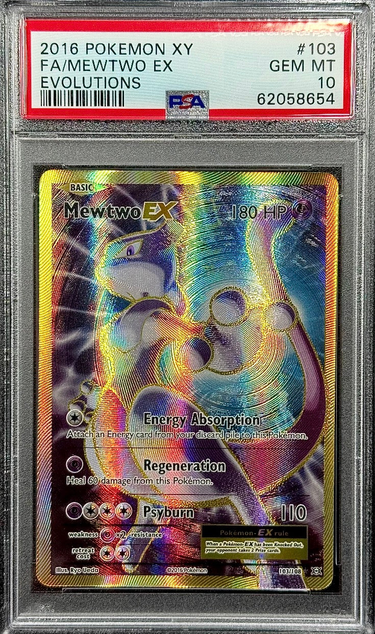 PSA 10 2016 POKEMON MEWTWO EX FULL ART - XY EVOLUTIONS #103