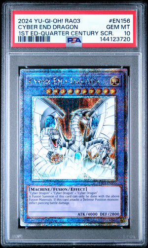 PSA 10 2024 YU-GI-OH! RA03-QUARTER CENTURY BONANZA #EN156 CYBER END DRAGON 1ST ED QCSR