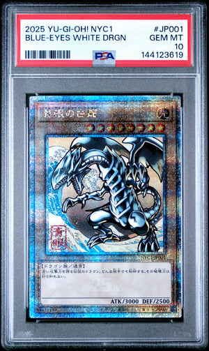 PSA 10 2025 YU-GI-OH! JP NYC1 - BLUE-EYES WHITE DRAGON: UKIYO-E STYLE LIMITED OCG #JP001
