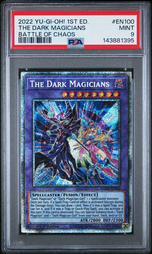 PSA 9 2022 YU-GI-OH! BACH #EN100 THE DARK MAGICIANS