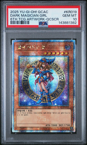 PSA 10 2025 YU-GI-OH! KOR QCAC #KR019 DARK MAGICIAN GIRL - 6TH TCG ARTWORK QCSCR