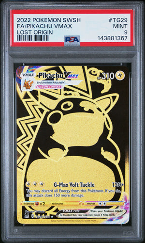 PSA 9 2022 POKEMON SWSH LOST ORIGIN #TG29 PIKACHU VMAX