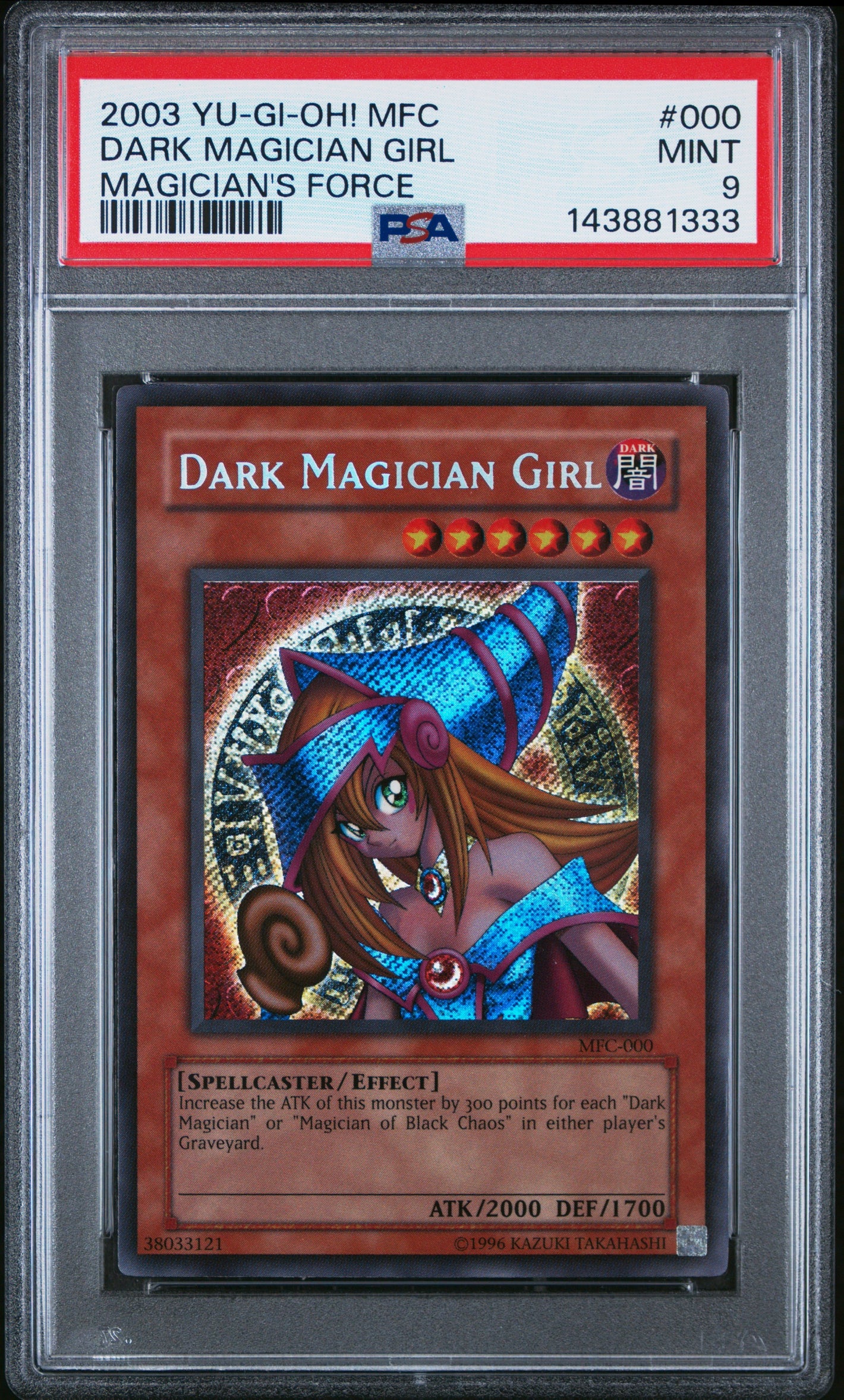 PSA 9 2003 YU-GI-OH! MFC-MAGICIAN'S FORCE #000 DARK MAGICIAN GIRL