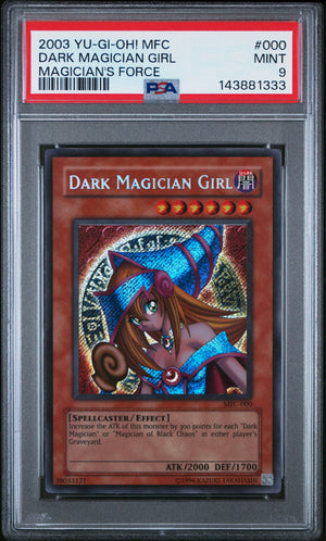 PSA 9 2003 YU-GI-OH! MFC-MAGICIAN'S FORCE #000 DARK MAGICIAN GIRL