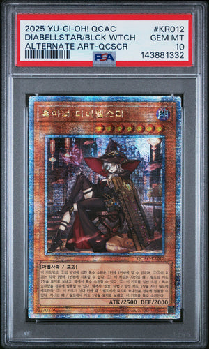 PSA 10 2025 YU-GI-OH! KOR QCAC #KR012 DIABELLSTAR THE BLACK WITCH - ALTERNATE ART QCSCR