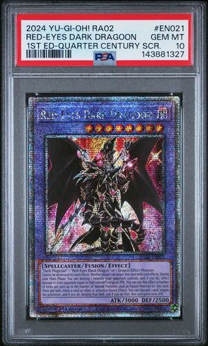 PSA 10 2024 YU-GI-OH! RA02 #EN021 RED-EYES DARK DRAGOON 1ST ED - QCSCR