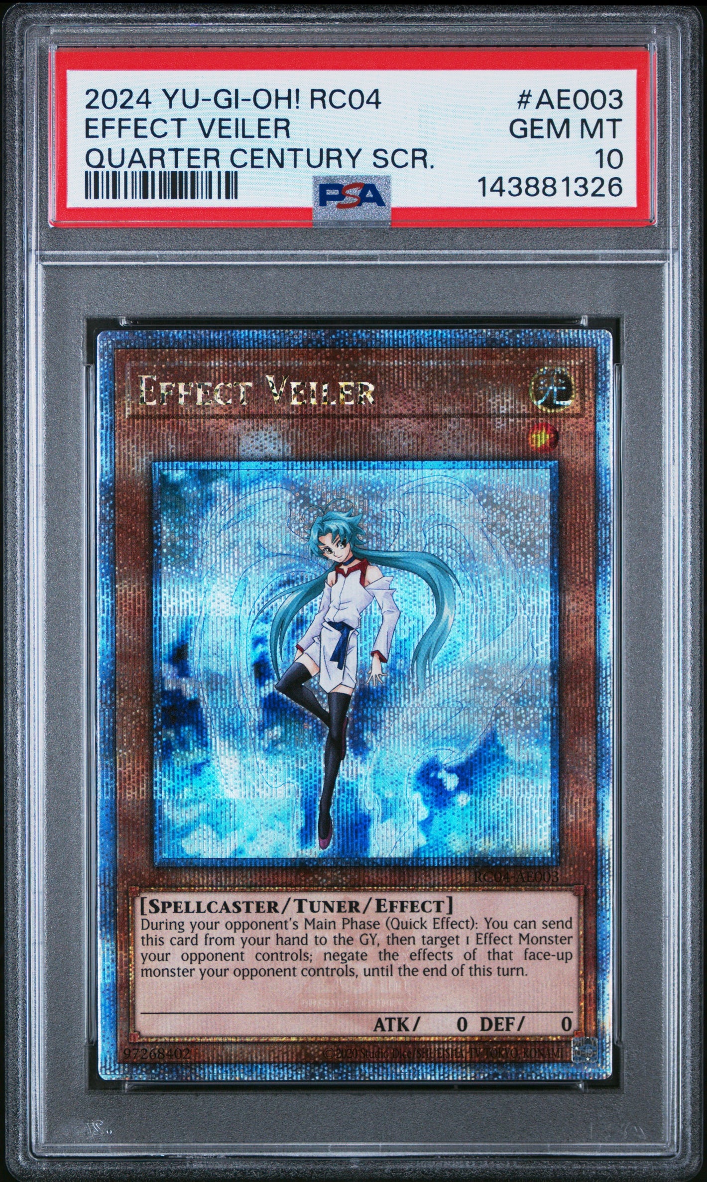 PSA 10 2024 YU-GI-OH! ASIAN-ENGLISH RC04 #AE003 EFFECT VEILER QCSR (POP 2)