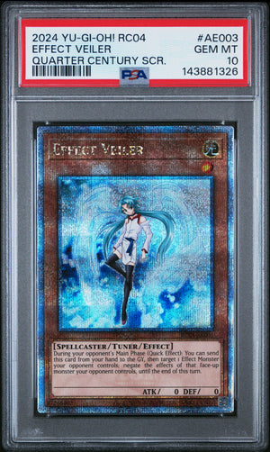 PSA 10 2024 YU-GI-OH! ASIAN-ENGLISH RC04 #AE003 EFFECT VEILER QCSR (POP 2)