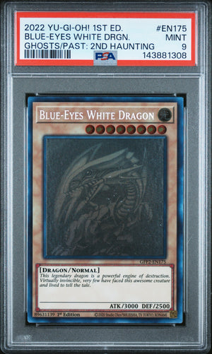 PSA 9 2022 YU-GI-OH! GFP2 #EN175 BLUE-EYES WHITE DRAGON - GHOST RARE