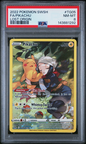 PSA 8 2022 POKEMON SWSH LOST ORIGIN #TG05 PIKACHU