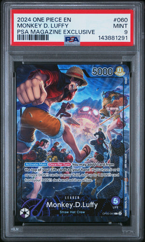 PSA 9 2024 ONE PIECE PROMOS #060 MONKEY D. LUFFY - PSA MAGAZINE EXCLUSIVE
