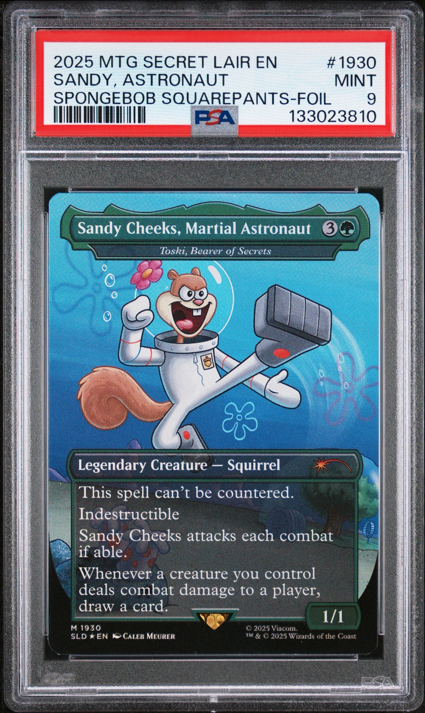PSA 9 2025 MAGIC THE GATHERING SECRET LAIR #1930 SANDY: SPONGEBOB SQUAREPANTS - FOIL