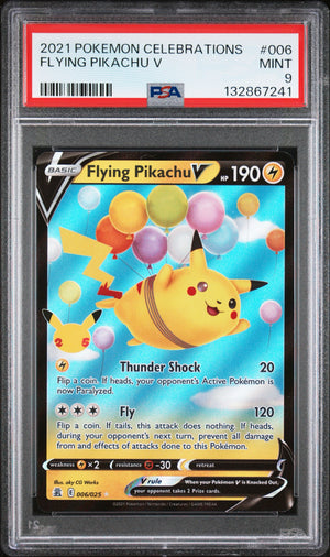 PSA 9 2021 POKEMON CELEBRATIONS #006 FLYING PIKACHU V