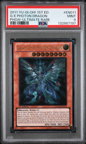 PSA 9 2011 YU-GI-OH! PHSW #EN011 GALAXY-EYES PHOTON DRAGON - 1ST EDITION ULTIMATE RARE