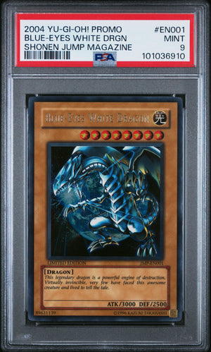 PSA 9 2004 YU-GI-OH! PROMO SHONEN JUMP MAGAZINE #EN001 BLUE-EYES WHITE DRAGON