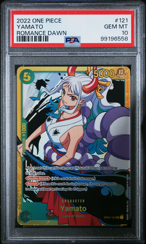 PSA 10 2022 ONE PIECE OP01-ROMANCE DAWN #121 YAMATO