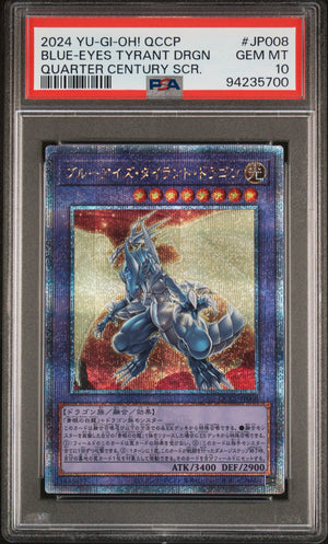 PSA 10 2024 YU-GI-OH! JP QCCP #JP008 BLUE-EYES TYRANT DRAGON QCSCR