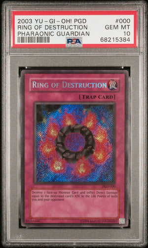 PSA 10 2003 YU-GI-OH! PGD - PHARAONIC GUARDIAN - RING OF DESTRUCTION