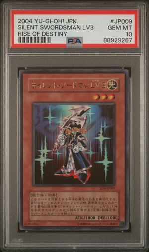 PSA 10 2004 YU-GI-OH! JP RISE OF DESTINY #JP009 SILENT SWORDSMAN LV3 (POP 4)