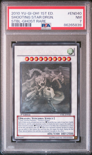 PSA 7 2010 YU-GI-OH! STBL #EN040 SHOOTING STAR DRAGON 1ST EDITION - GHOST RARE