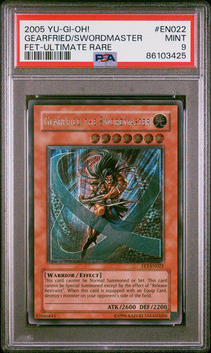PSA 9 2005 YU-GI-OH! FET #EN022 GEARFRIED THE SWORDMASTER - ULTIMATE RARE