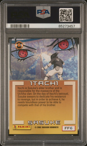 PSA 8 2006 PANINI INKWORKS NARUTO: NINJA RANKS FRIENDS AND FOES HOLO-STAMPED FF6 SASUKE/ITACHI