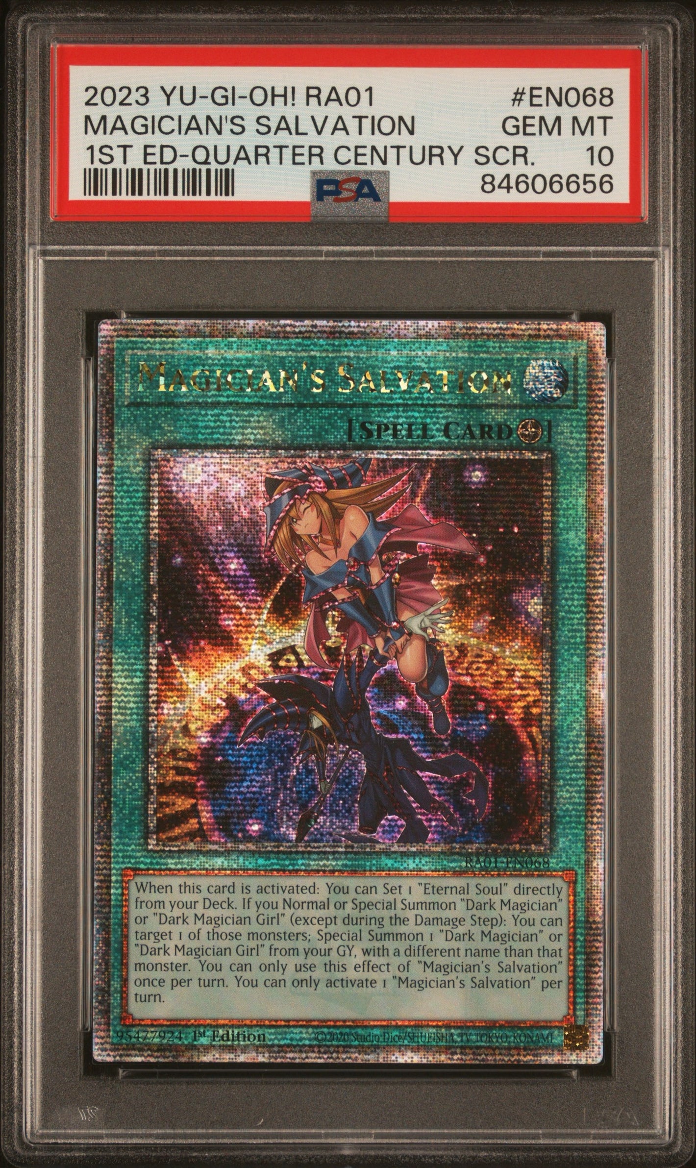 PSA 10 2023 YU-GI-OH! RA01 #EN068 MAGICIAN'S SALVATION - 1ST EDITION QCSR