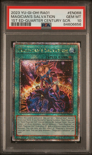 PSA 10 2023 YU-GI-OH! RA01 #EN068 MAGICIAN'S SALVATION - 1ST EDITION QCSR