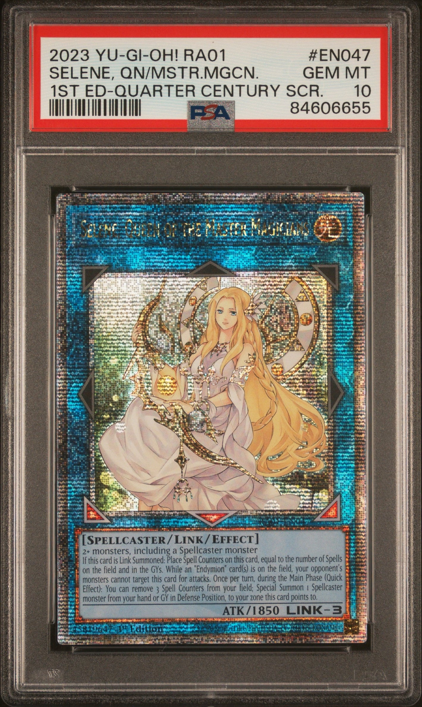 PSA 10 2023 YU-GI-OH! RA01 #EN047 SELENE, QUEEN OF THE MASTER MAGICIANS - 1ST EDITION QCSR