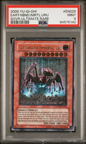 PSA 9 2009 YU-GI-OH! SOVR #EN025 EARTHBOUND IMMORTAL URU - ULTIMATE RARE