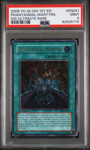 PSA 9 2006 YU-GI-OH! SOI #EN041 PHANTASMAL MARTYRS - 1ST EDITION ULTIMATE RARE