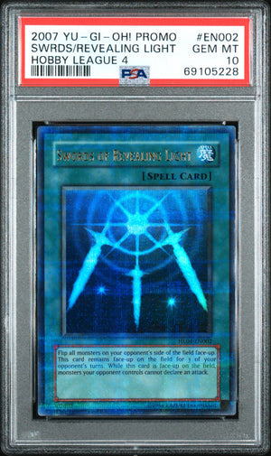 PSA 10 2007 YU-GI-OH! PROMO #EN002 SWORDS OF REVEALING LIGHT - HOBBY LEAGUE 4