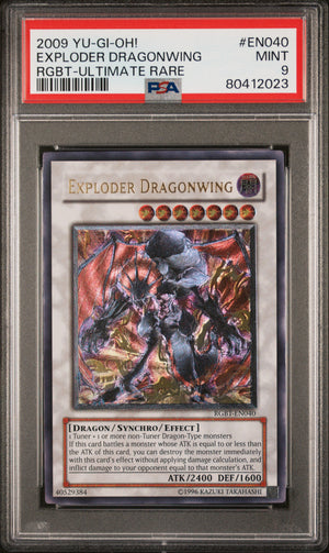 PSA 9 2009 YU-GI-OH! RGBT #EN040 EXPLODER DRAGONWING - ULTIMATE RARE