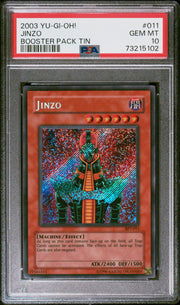 PSA 10 2003 YU-GI-OH! BOOSTER PACK TIN #011 JINZO