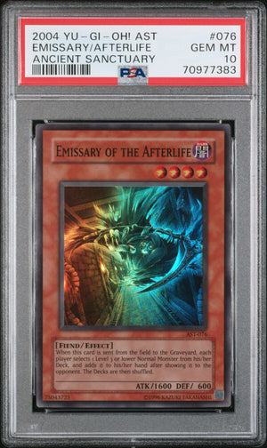 PSA 10 2004 YU-GI-OH! AST -ANCIENT SANCTUARY #076 EMISSARY OF THE AFTERLIFE (POP 5)