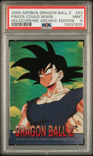 PSA 9 2000 ARTBOX DRAGON BALL Z: CHROMIUM ARCHIVE EDITION 03 FRIEZA COULD SENSE - HOLOCHROME (POP 7)
