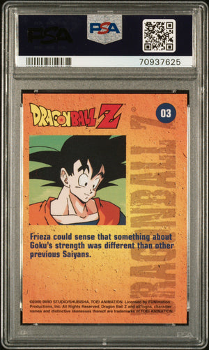PSA 9 2000 ARTBOX DRAGON BALL Z: CHROMIUM ARCHIVE EDITION 03 FRIEZA COULD SENSE - HOLOCHROME (POP 7)