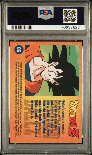 PSA 9 2000 ARTBOX DRAGON BALL Z: CHROMIUM ARCHIVE EDITION #06 GOKU'S SPEED EXCEEDS BURTER'S - HOLOCHROME (POP 14)