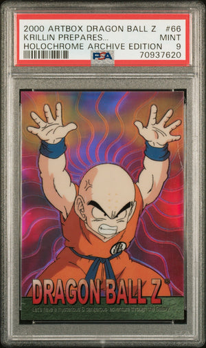 PSA 9 2000 ARTBOX DRAGON BALL Z: CHROMIUM ARCHIVE EDITION #66 KRILLIN PREPARES TO RELEASE - HOLOCHROME (POP 7)